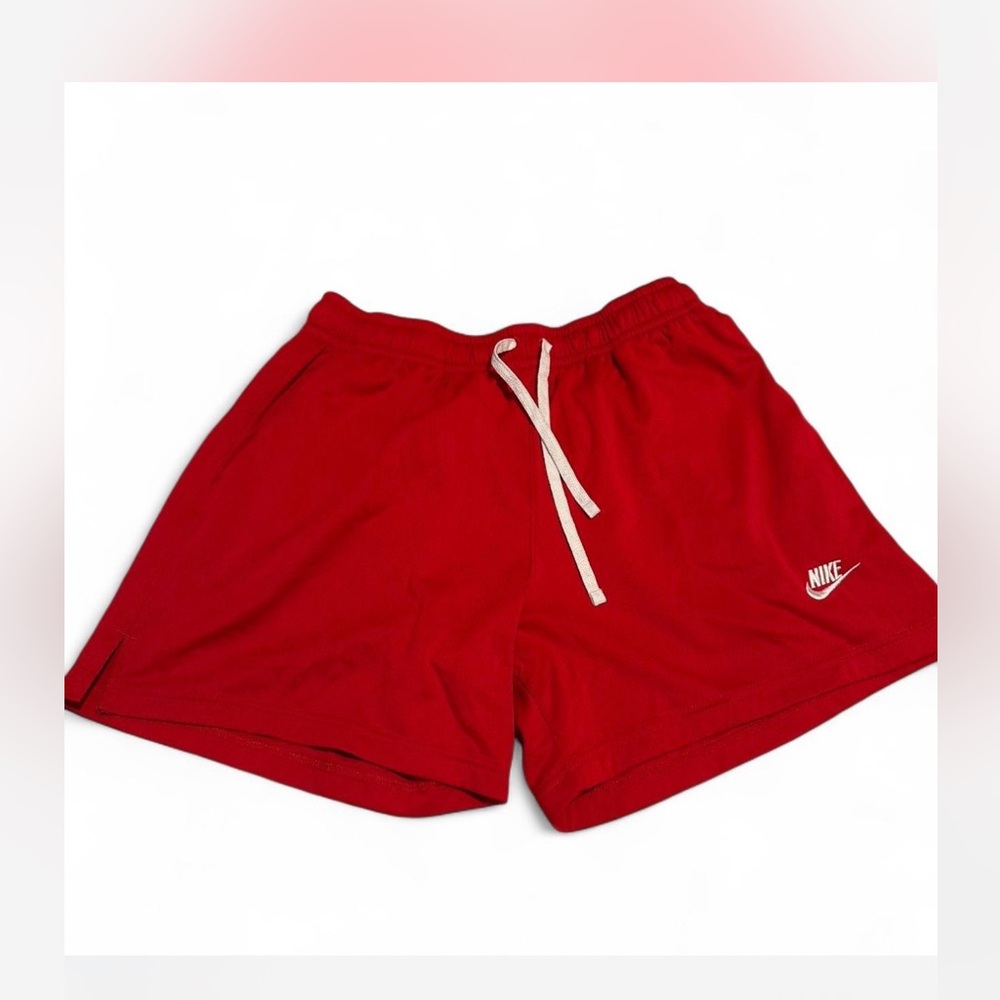Nike Red Athletic Shorts Lightweight Elastic Waist